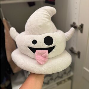Plush Ghost Hat with Pink Tongue
